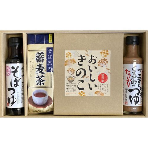信州そば詰め合わせ「花静」セット(蕎麦・つゆ・そば茶)