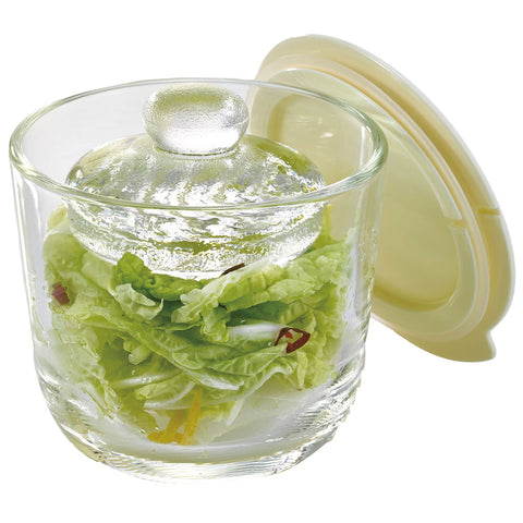 【HARIO】漬物容器(500ml) ガラスの一夜漬け器 Sサイズ