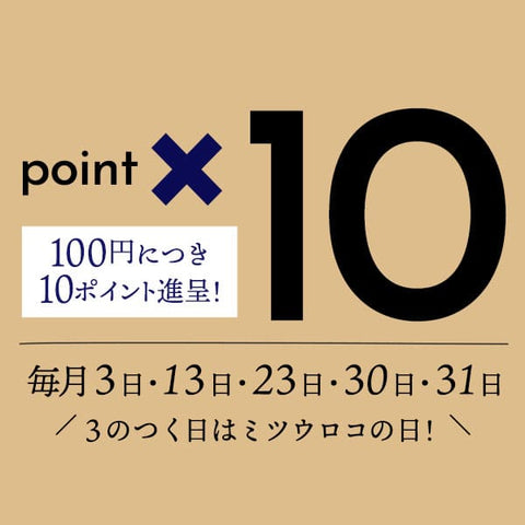 『3が付く日はポイント10倍』 31日も追加いたしました！
