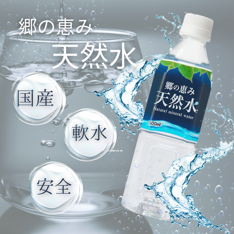 【郷の恵み天然水】500ml×48本（１箱24本入り×２ケース）