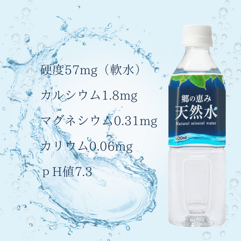 【郷の恵み天然水】500ml×48本（１箱24本入り×２ケース）